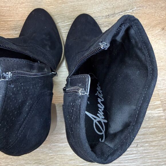 American Rag Women's Adrien Black Almond Toe Heel Booties Boots Chic Size 9 - Picture 11 of 11